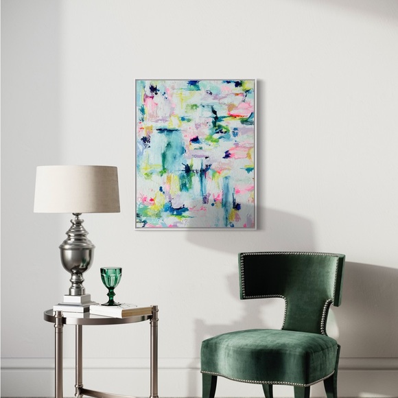 24x30" Original painting for sale by artist, preppy wall decor, pastel art - Picture 5 of 6